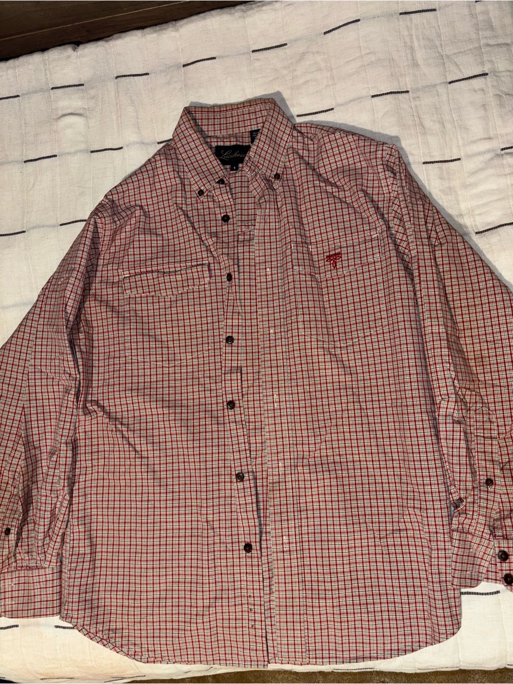 Lucchese Classics Red Check Button-Down Men's Shirt - Classic Casual